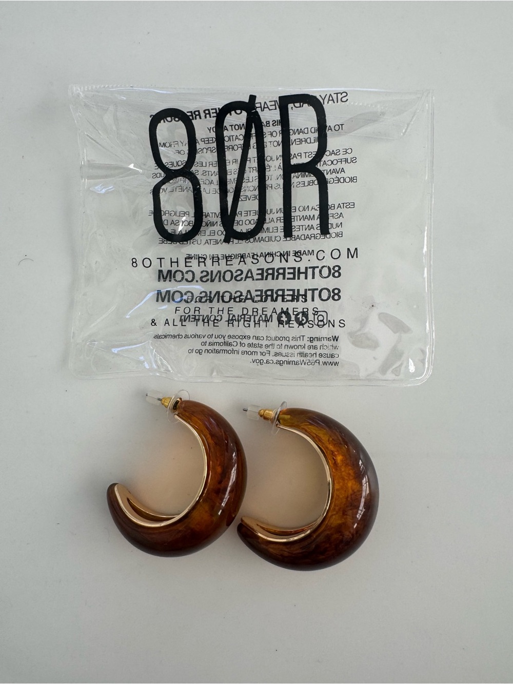 8 Other Reasons Brown Tortoiseshell Resin Hoop Earrings
